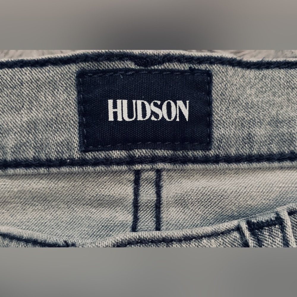 Hudson “Blair” Dark Gray High Rise Super Skinny Ankle Jeans • EUC • Size 27 - Picture 6 of 11